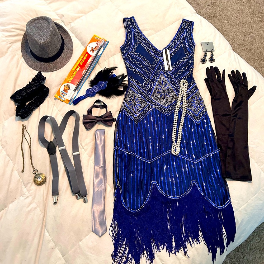 Couples 1920,s flapper party outfits!